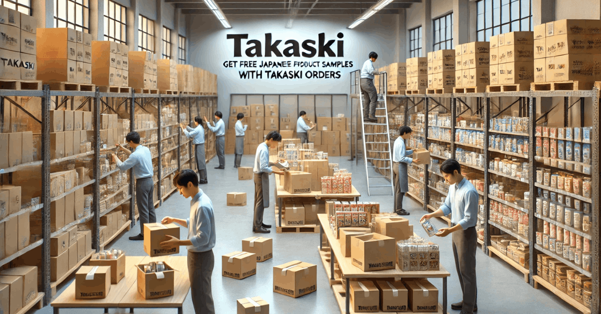 タカスキでご注文いただくと、日本の食品や商品サンプルを無料でプレゼント！