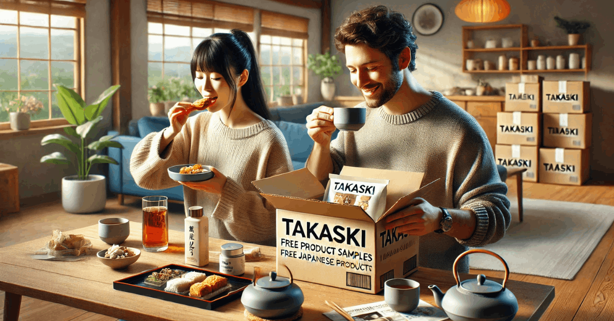 タカスキでご注文いただくと、日本の食品や商品サンプルを無料でプレゼント！